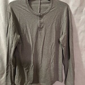 lululemon athletica Long Sleeve Gray Henley